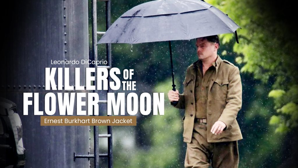 Leonardo DiCaprio Killers of the Flower Moon Ernest Burkhart Brown Jacket (1)