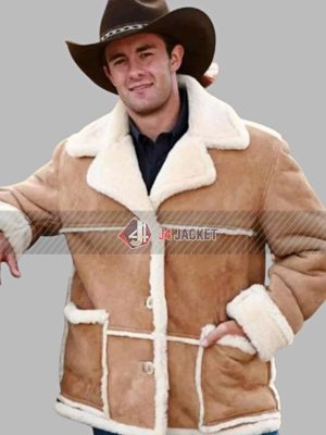 Marlboro Man Brown Shearling Suede Leather Jacket