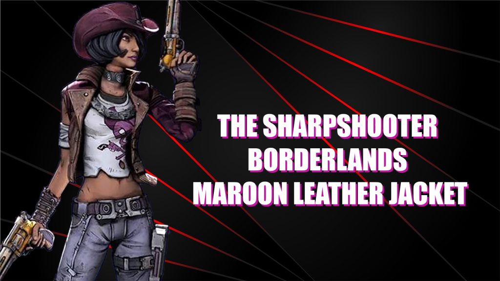 The Sharpshooter Borderlands Maroon Leather Jacket