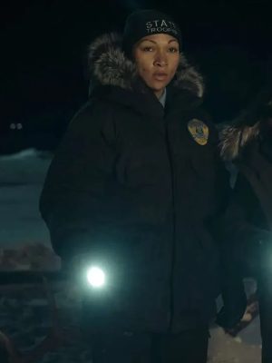 True Detective S04 Evangeline Navarro Black Hooded Jacket