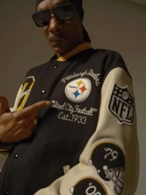 Snoop Dogg Pittsburgh Steelerser Letterman Jacket
