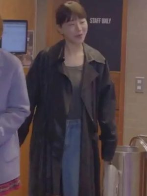 Welcome To Samdalri Cho Eun Hye Black Leather Coat