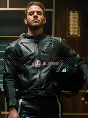 Berlin Season 01 Julio Peña Black Leather Jacket