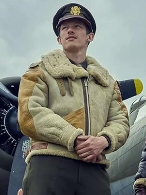 Maj. John 'Bucky' Egan Masters of the Air S01 Bomber Leather Jacket