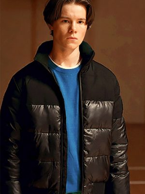 Young Royals Edvin Ryding Black Puffer Jacket