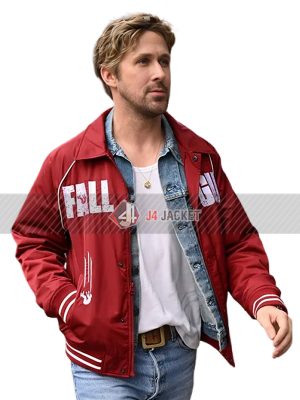 SXSW 2024 Ryan Gosling Red Bomber Jacket