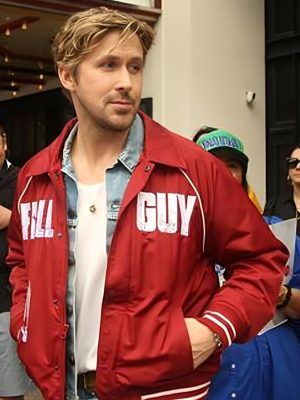 2024 South by Southwest Ryan Gosling Fall Guy Red Bomber Jacket