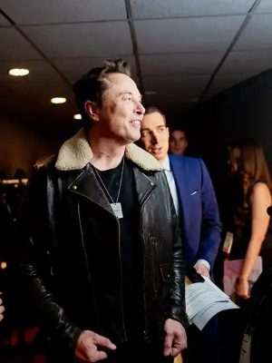 Elon Musk NY Times Conference Leather Jacket