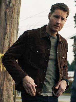 TV Series Tracker S01 Justin Hartley Brown Suede Leather Jacket
