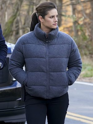 TV Series FBI Missy Peregrym Gray Puffer Jacket