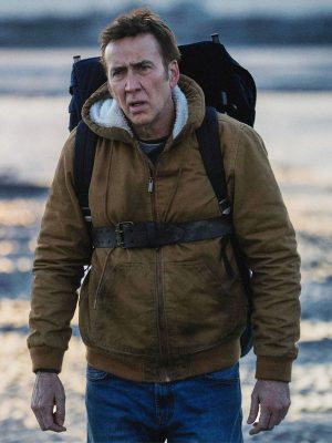 Paul Movie Arcadian 2024 Nicolas Cage Brown Hooded Jacket