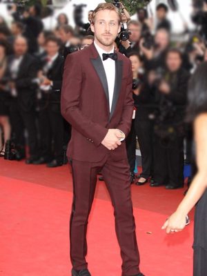 Cannes France International Film Festival Ryan Gosling Maroon Tuxedo Suit