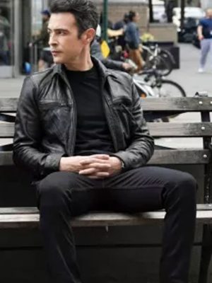 Stuart Scola FBI S05 Black Leather Jacket