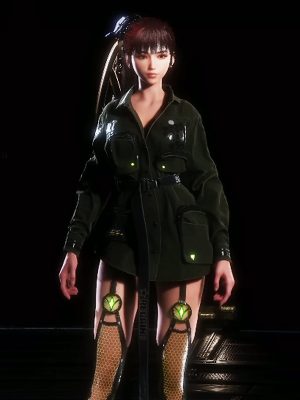 Eve Stellar Blade 2024 Green Jacket