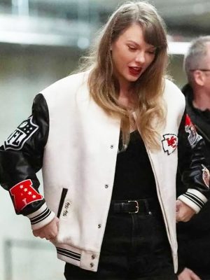 Taylor Swift Kansas Chiefs Black And White Letterman Jacket
