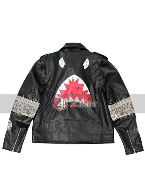 Singer Julian Casablancas Daft Punk Instant Crush Shark Leather Jacket