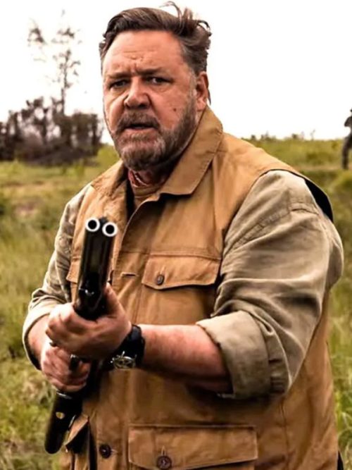 Nikolai Kravinoff Kraven the Hunter Russell Crowe Brown Cotton Vest