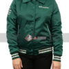 MaXXXine 2024 Mia Goth Green Varsity Jacket