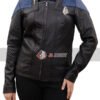 Star Trek Picard Deanna Troi Black Leather Jacket