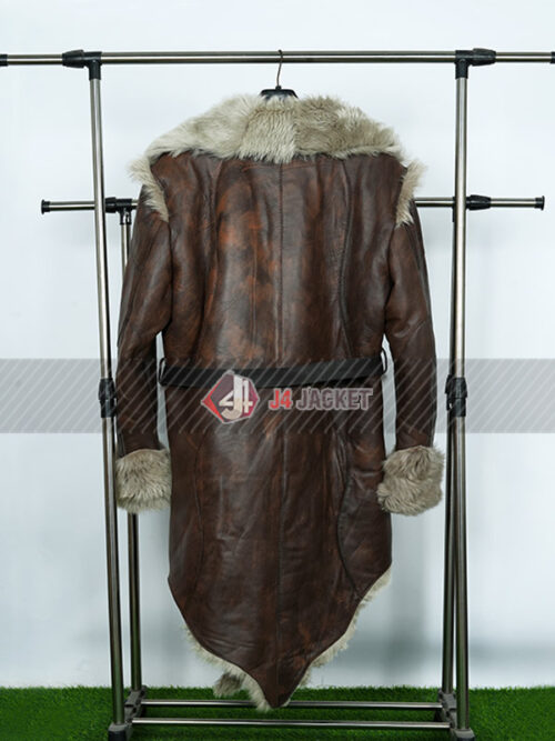 Vikings Valhalla 2022 Sam Corlett Leather Coat