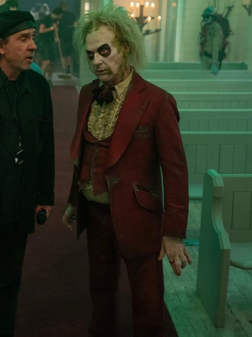 Michael Keaton Beetlejuice Beetlejuice 2024 Red Suit