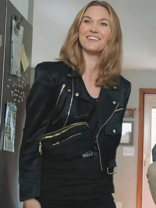 Movie Chosen Family Julia Stiles Black Jacket