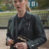 Julia Stiles Chosen Family 2024 Black Leather Jacket