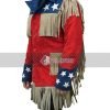 Beyonce American Flag Fringe Suede Leather Jacket