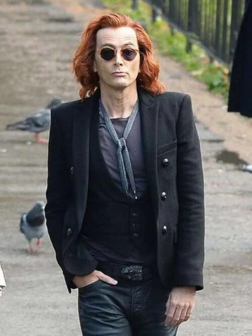 Crowley Good Omens Black Wool Blazer