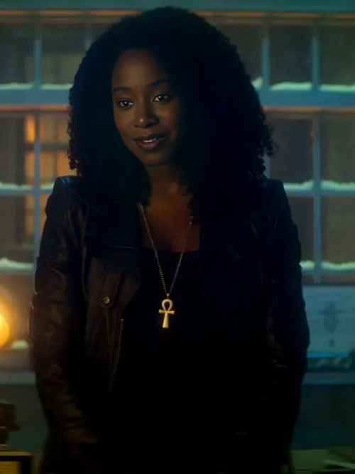 Dead Boy Detectives S01 Kirby Howell-Baptiste Black Leather Jacket