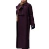 Kristin Scott Thomas Slow Horses S03 Maroon Wool Coat