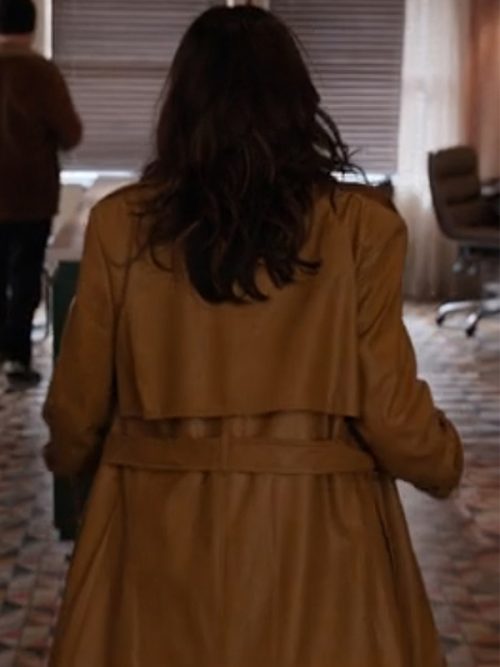 Only Murders in the Building S04 Eva Longoria Brown Coat