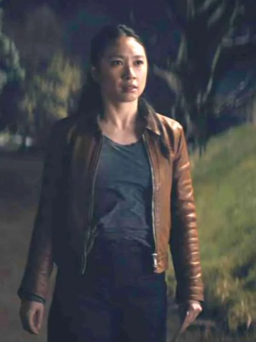 Jin Cheng 3 Body Problem S01 Brown Leather Jacket