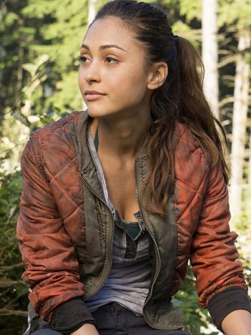 Lindsey Morgan The 100 Raven Reyes Bomber Quilted Jacket