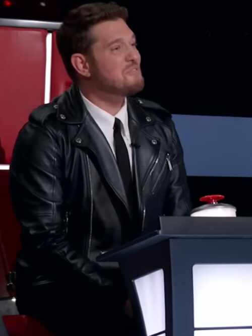 Michael Bublé The Voice S26 Leather Jacket