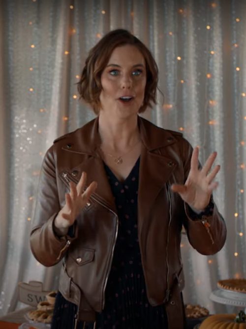 Natalie Calder Falling Together Brown Leather Jacket