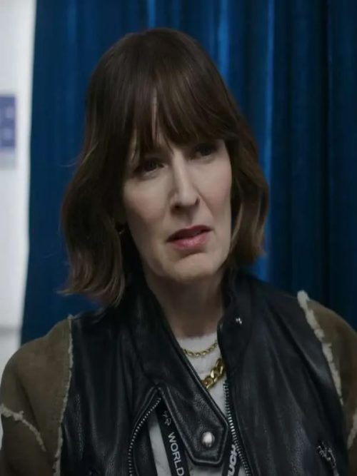 Rosemarie DeWitt Smile 2 Black and Brown Leather Jacket