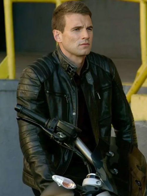 TV Series S.W.A.T. Alex Russell Black Quilted Leather Jacket