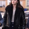 Mabel Mora Only Murders in the Building 2024 Shearling Leather Jacket