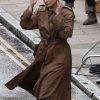 TV Series Slow Horses Diana Taverner Brown Cotton Trench Coat