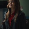 TV Series 2024 Ella Purnell Black Leather Coat