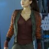 The 100 Raven Reyes Quilted Bomber Jacket