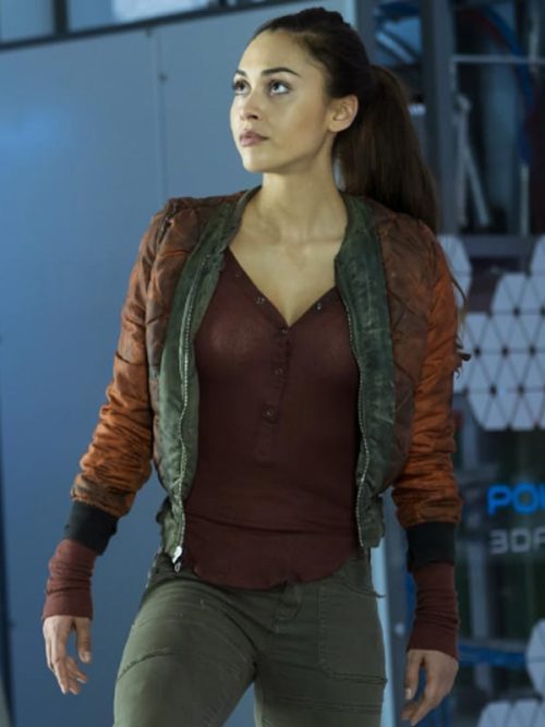 The 100 Raven Reyes Quilted Bomber Jacket