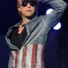 Jon Bon Jovi USA Flag Leather Jacket