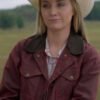 Amy Fleming Heartland S17 Red Cotton Jacket