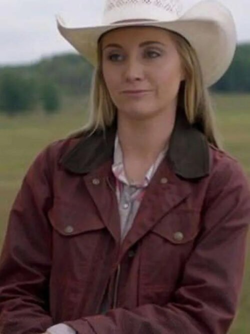 Amy Fleming Heartland S17 Red Cotton Jacket