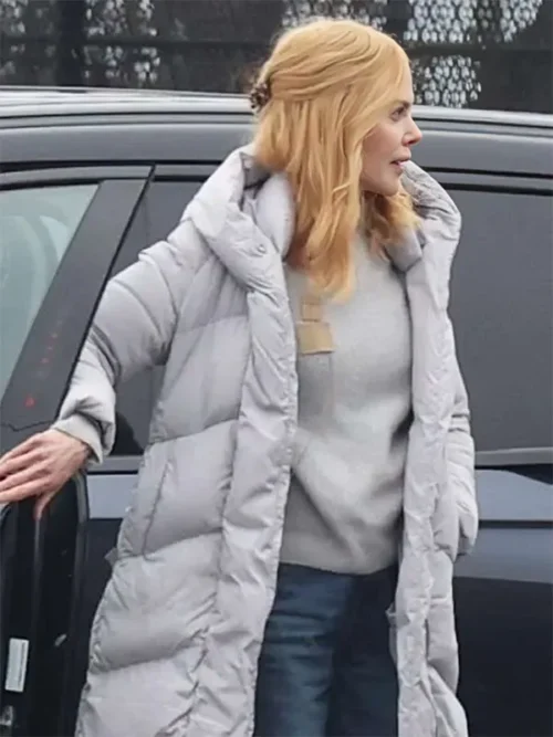 Babygirl 2024 Nicole Kidman Grey Puffer Coat