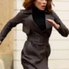 Canary Black Kate Beckinsale Leather Coat