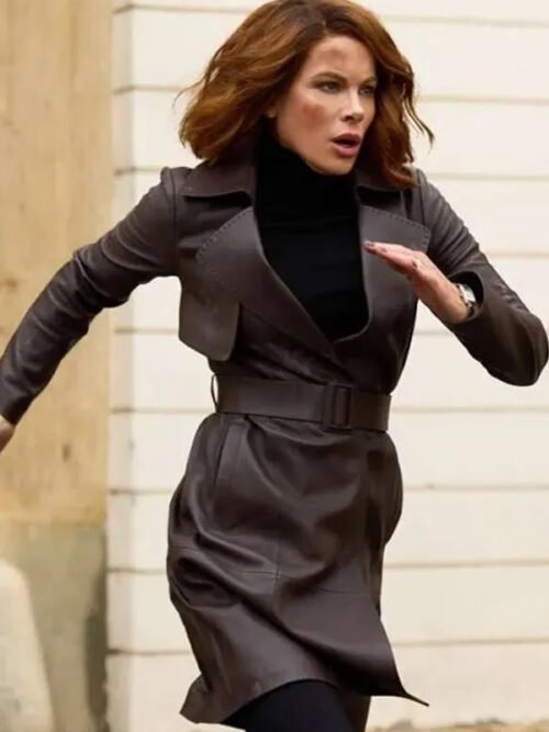 Canary Black Kate Beckinsale Leather Coat