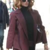 Canary Black Kate Beckinsale Maroon Coat